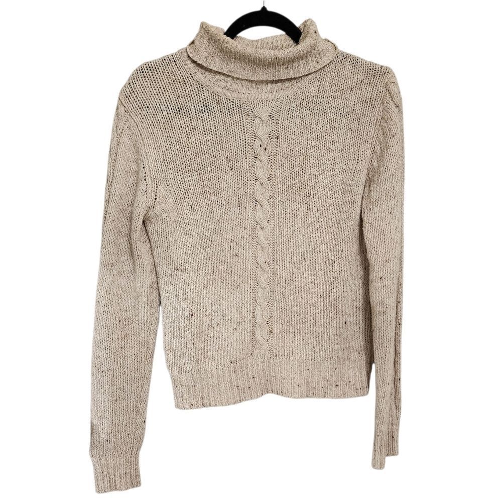 Vintage Sweater M Oatmeal Beige Silk Wool Blend Acedamia Equestrian Classic